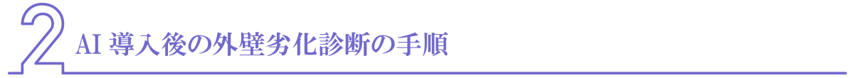 AI導入後の外壁劣化診断の手順